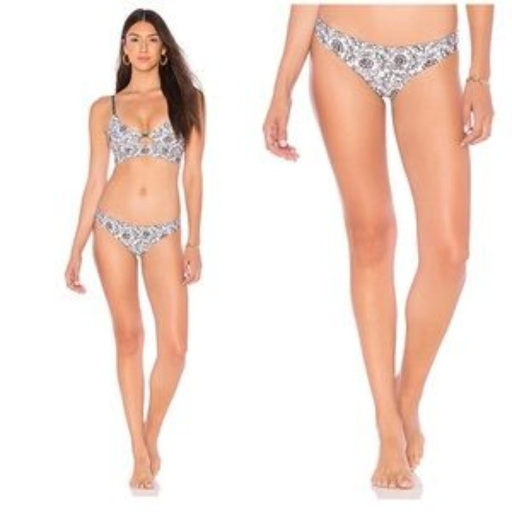 Tavik Ali Bikini Bottom in Wild Flower White Size L